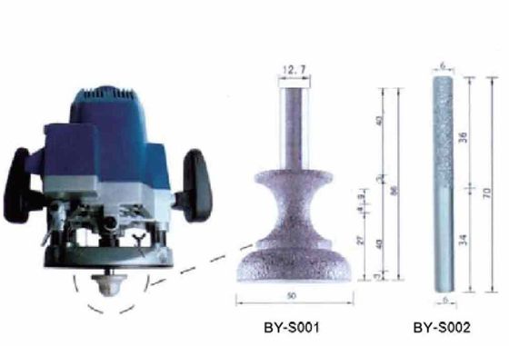 الطحن الرطب المبلل النحاسي الماس شفرة طحن القاطع R12 12.7MM